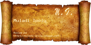 Muladi Ipoly névjegykártya